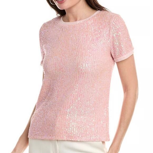 Anne Klein T-Shirt Blouse
Crewneck Short-Sleeve Sequin size Large NWT - Picture 1 of 7